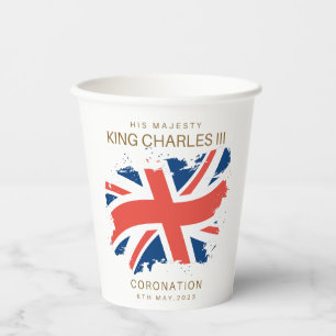Gobelets En Papier Drapeau King Charles III Union Jack