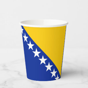 Gobelets En Papier Drapeau patriotique de Bosnie-Herzégovine