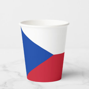 Gobelets En Papier Drapeau République tchèque