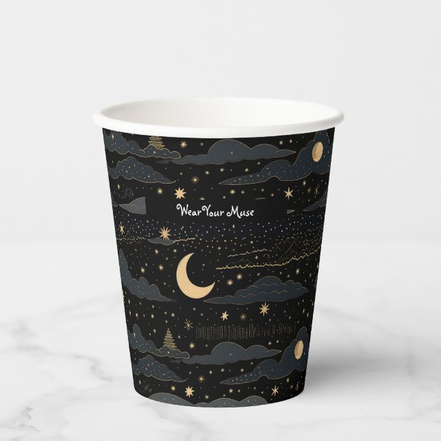 Gobelets En Papier Dreamy Starry Night Sky Paper Cup (Recto)