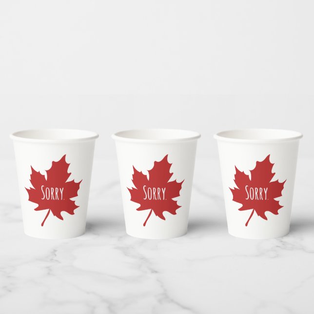 Gobelets En Papier Drôle Canadien (Multi)