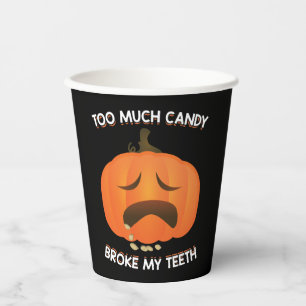 Gobelets En Papier Drôle Citrouille Halloween Candy cadeau