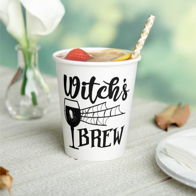 Gobelets En Papier Drôle halloween boisson de la sorcière (Insitu)