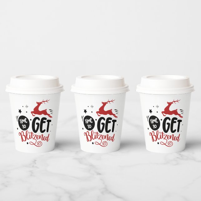 Gobelets En Papier drôle Noël blitzztime boire (Multi)