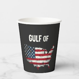 Gobelets En Papier Drôle Trump USA Carte Drapeau