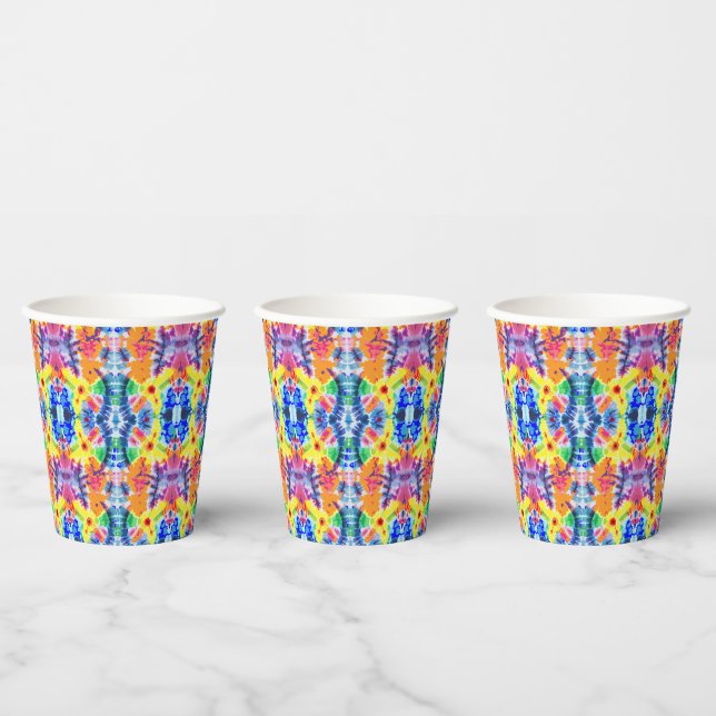 Gobelets En Papier Dye cravate (Multi)
