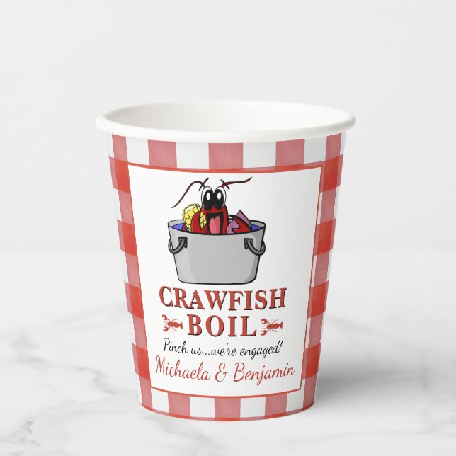 Gobelets En Papier Ébullition de langouste Homard Barbecue (Recto)