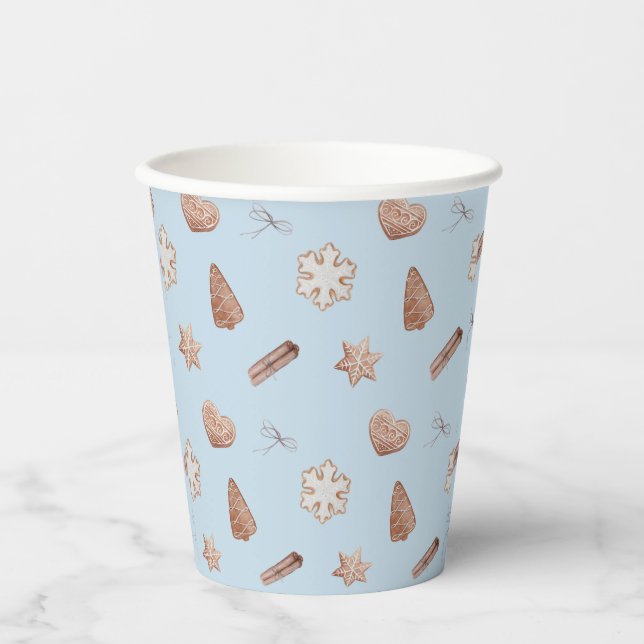 Gobelets En Papier Échange de cookies bleus (Recto)