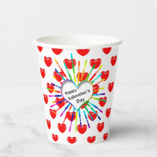 Gobelets En Papier Éclairage coeur