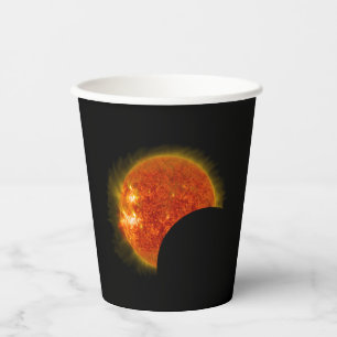 Gobelets En Papier Éclipse solaire en cours Coupe papier