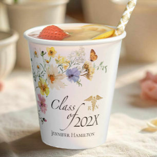Gobelets En Papier École de soins infirmiers fleurs sauvages Catégo