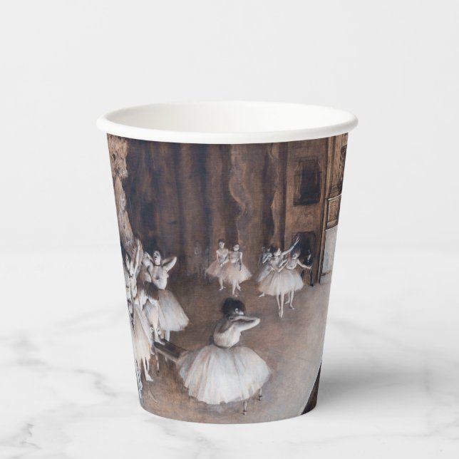 Gobelets En Papier Edgar Degas - Répétition de ballet sur scène (Recto)