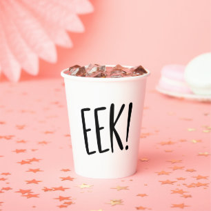 Gobelets En Papier EEK! Fête d'Halloween pour enfants amusants   Bois