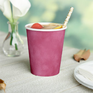 Gobelets En Papier Effet nuage tempête élégant Burgundy Blush