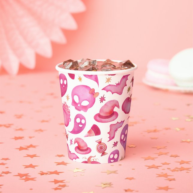 Gobelets En Papier Éffrayant un premier anniversaire Fantômes roses t (Insitu)