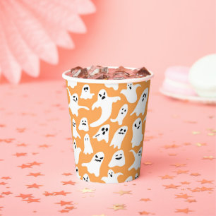 Gobelets En Papier Éffrayant un premier anniversaire Halloween Orange