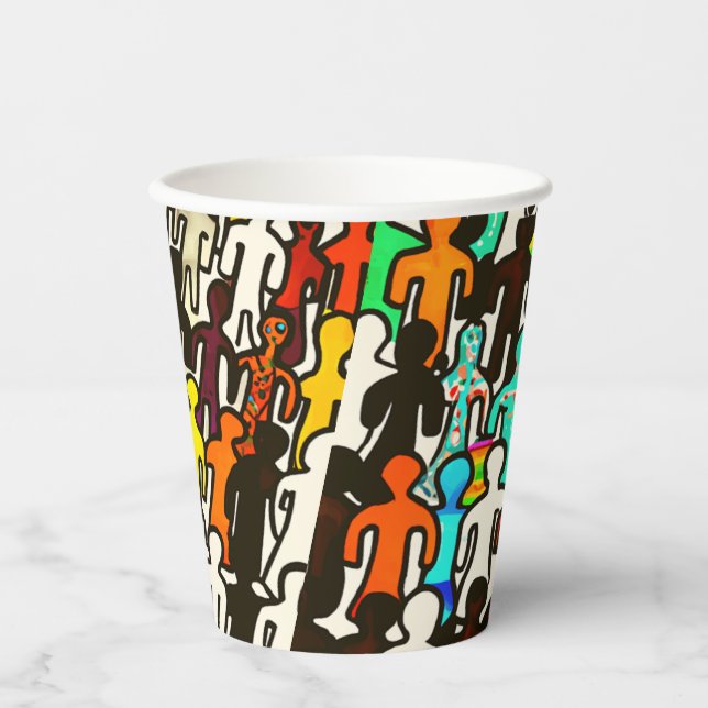 Gobelets En Papier Égalité raciale (Recto)