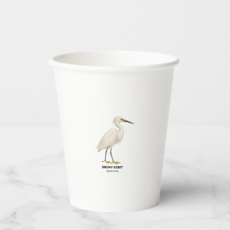 Gobelets En Papier Egret neigeux - Oiseaux de Californie