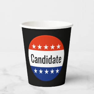 Gobelets En Papier Élection de 2024 pour les candidats personnalisés