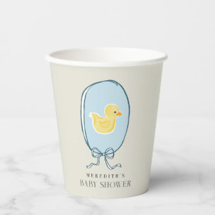 Gobelets En Papier Élégant Baby shower en caoutchouc Ducky