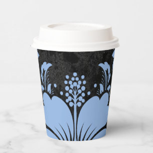 Gobelets En Papier Elégant bleu damassé Noël coutume élégant