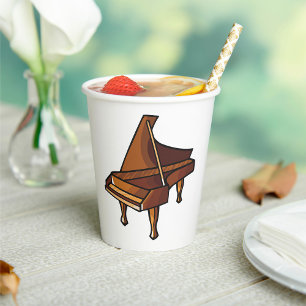 Gobelets En Papier Elégant Grand Piano Music Amateurs de design