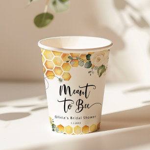 Gobelets En Papier Élégant mariage abeille douche nuptiale