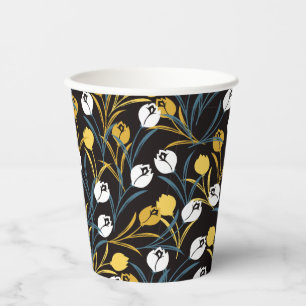 Gobelets En Papier Élégant motif floral de Tulipe