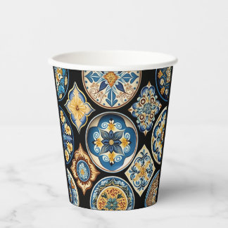 Gobelets En Papier Élégant Motif italien sicilien en céramique
