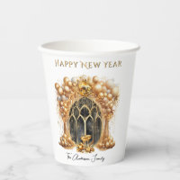Élégant & Or New Years Eve Party tasses papier