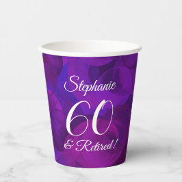 Gobelets En Papier Élégant Purple 60 et Retraité