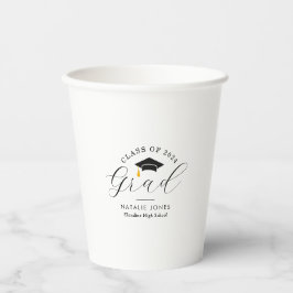 Gobelets En Papier élégante graduation en noir et blanc
