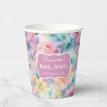 Élégantes Fleurs Aquarelle Pastel Mariage