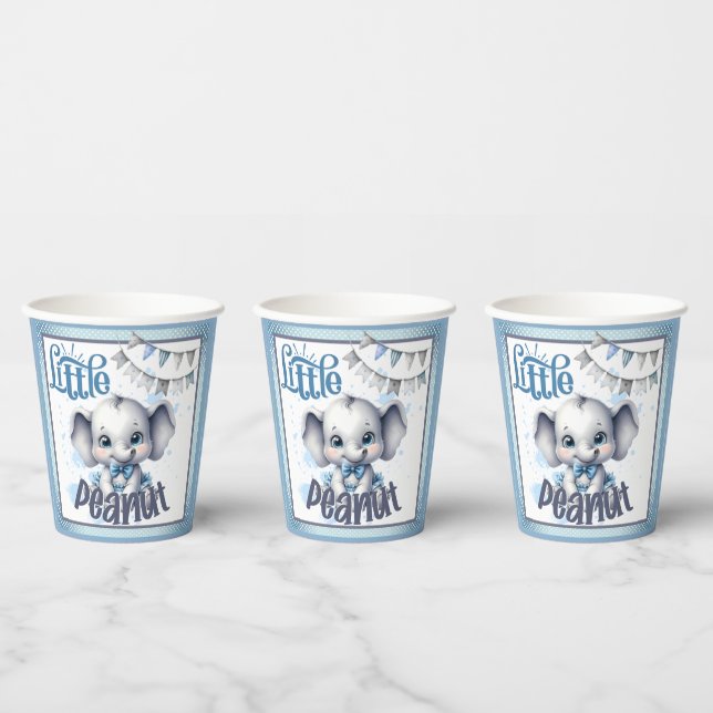 Gobelets En Papier Eléphant bleu doux - Petite cacahuète (Multi)