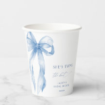 Elle Attache Le Nœud Dusty Blue Bow Réception de M