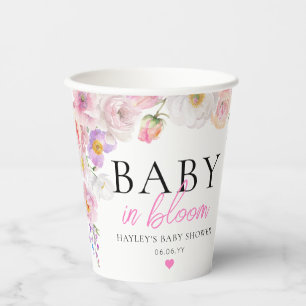 Gobelets En Papier Eloise Rose Floral Baby En Fleur