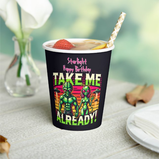 Gobelets En Papier Emmène-moi au-delà des étoiles ! (Insitu)