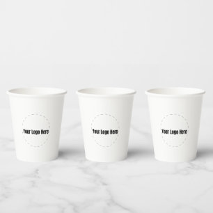 Gobelets en papier en vrac avec logo personnalisé