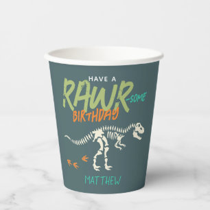 Gobelets En Papier Enfants Amusants Dinosaur Creuser Fossil Boys Anni