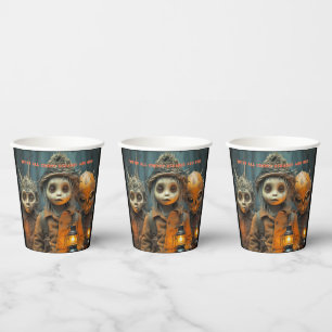 Gobelets En Papier Enfants effrayants d'Halloween
