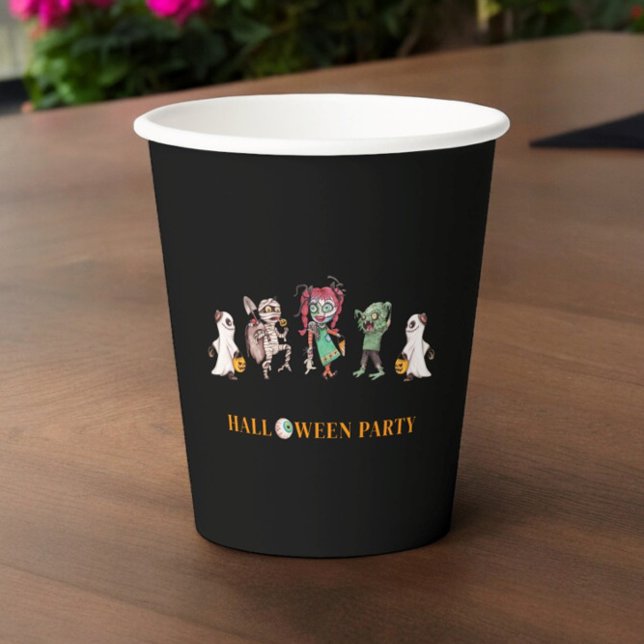 Gobelets En Papier Enfants halloween Plaque de papier éffrayante (halloween party paper cups , ideal for lots of spooky fun. )