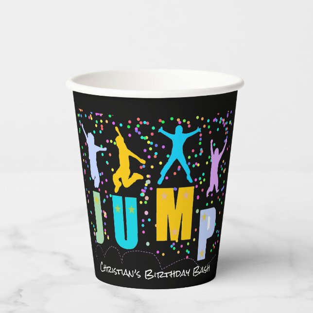 Gobelets En Papier Enfants Jump & Play Trampoline Anniversaire Bash (Recto)