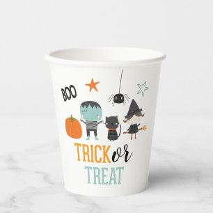 Gobelets En Papier Enfants mignons Halloween Birthday Trick ou Treat 