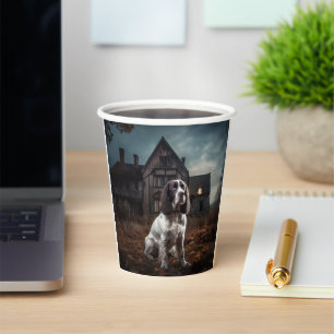Gobelets En Papier English Springer Spaniel Halloween Épouvantable