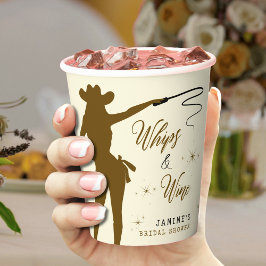 Gobelets En Papier Enterrement de vie de jeune fille Cowgirl Whips &