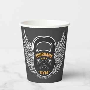 Gobelets En Papier Entraîneur de fitness GYM personnalisé Kettlebell