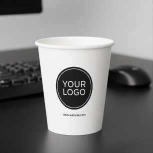 Gobelets En Papier Entreprise d'image de marque avec logo personnalis
