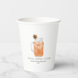 Gobelets En Papier Équipe Apple Cider Thanksgiving Fall