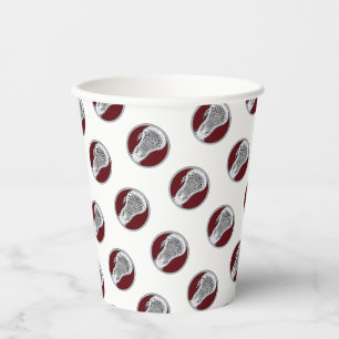 Gobelets En Papier Équipe de crosse Fête Marron