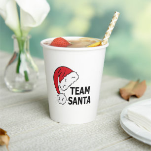 Gobelets En Papier Équipe Santa, Cadeau de Noël Cool